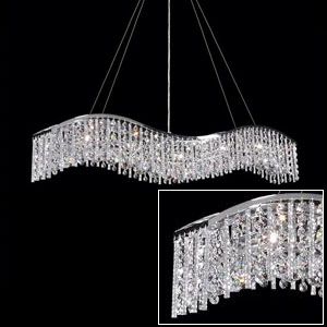 Broadway Wave Suspension with Alternating Icicles by James R. Moder - Starlight Lighting USA and Canada